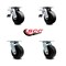 Service Caster 5 Inch Polyolefin Swivel Caster Set with Ball Bearing 2 Total Lock Brake SCC SCC-TTL30S520-POB-2-S-2 - alternate 2